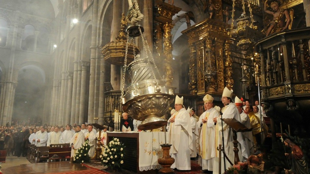 Rito del Botafumeiro en la Catedral de Santiago